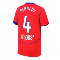 Paris Saint-Germain Lucas Beraldo #4 Tretí futbalový dres 2025-26 Krátky Rukáv